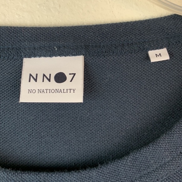 NNO7 Cliff: long sleeve t-shirt soft cotton lyocell A classic crew neck pull on - Picture 6 of 8